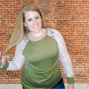 Olive Lace Long Sleeve